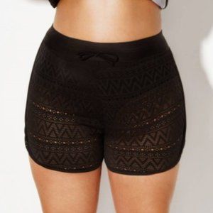 Lace Overlay Swim Short